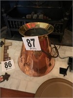 Large Copper  Ash Bucket (Living Room)