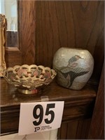 Metal/Classic Dish & Decorative Vase (Living