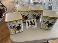 Vintage Rooster Canisters-1 w/Chip (Living Room)
