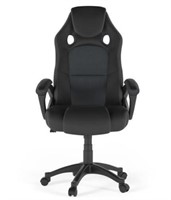 Akron Gaming Office Chair with Faux Leather, Gray