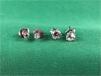 2 Sets of earrings smaller test Diamond