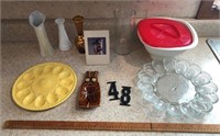 Popcorn Dish, Vases & Egg Tray