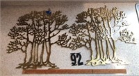 2 Brass Wall Tree Art Pieces