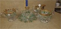 1860-1936 PRESSED GLASS BULLS EYE DAISY BUTTER