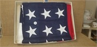 48 STAR WOOL US FLAG  5 X 9 1/2 FT.