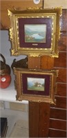 PR. OF EARLY FRAMED MINI. PAINTINGS-SIGNED A.