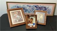 4 Miscellaneous Picture Frames and Pictures