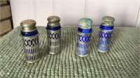 Vintage Silver and Glass Salt & Peppers