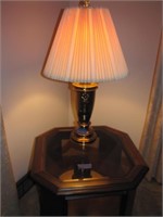 Ornate Brass Lamp by Love Seat  34" overall