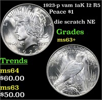 1923-p vam 1aK I2 R5 Peace Dollar $1 Grades Select