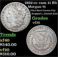 1892-cc vam 11 R5 Morgan Dollar $1 Grades vf++
