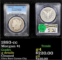 PCGS 1893-cc Morgan Dollar $1 Graded g details By