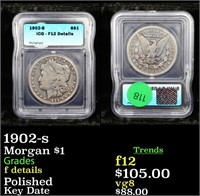1902-s Morgan Dollar $1 Graded f details By ICG