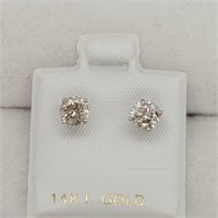 14K White Gold Diamond Earrings $3130
