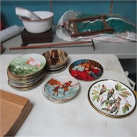 Vintage décor painted plates.