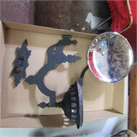 Cast iron Lamp bracket with reflector.