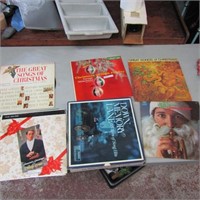 Vintage Christmas lp records.