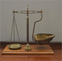 Large Brass Weigh Scale