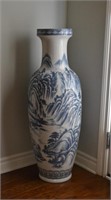 Large Chinese Floor Vase Blue & White