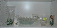 Collection of Glassware + Royal Worcester Vase
