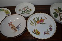 China Tart Dishes, Platter and Bowls
