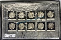 Vintage silver Washington quarter set