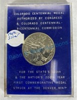 Rare Colorado Centennial silver round