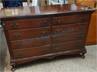 Mahogany 8 drawer chest with mirror