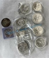 Silver eagle silver dollars
