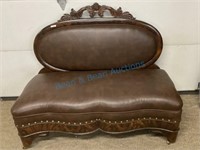 Early American Walnut Love Seat Beautiful Restored