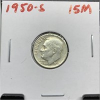 1950-S ROOSEVELT SILVER DIME