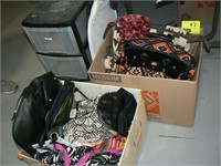 2 LARGE BOXES OF PURSES AND TOTES, ROLLAROUND