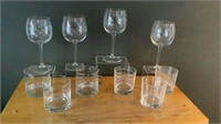 Set of 4 Wine & 6 Rocks Glasses