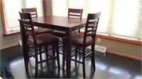 Dark Wood Table & 4 Chairs