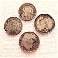 4 Silver Foreign Coins
