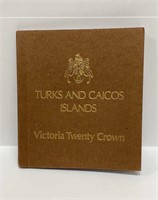 Turks & Caicos Islands Victoria Twenty Crown