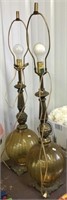 Amber Lamps Brass Bases