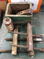 Wood Box, Clamps, Extinguisher