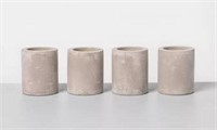 4pk Small Cement Candle Unscented