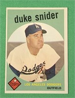 1959 Topps Duke Snider Card #20