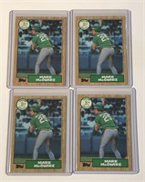 Lot of 4 1987 Topps Mark McGwire Rookie Cards