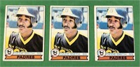 Lot of 3 1979 Topps Ozzie Smith Rookie Cards