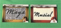Topps Willie Mays & Stan Musial Stitches Patch