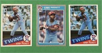 Lot of 3 1985 Kirby Puckett Rookie Cards