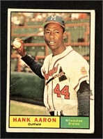 1961 Topps Hank Aaron Card #415