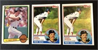 Lot of 3 1983 Wade Boggs Rookie Cards