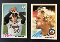 1978 Topps Nolan Ryan & George Brett Cards