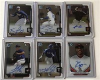 6 Bowman Chrome Rookie Autograph Cards