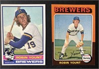 1975 Topps Robin Yount Rookie Card & 1976 2nd Year