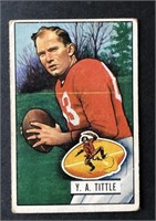 1951 Bowman Y. A. Tittle Football Card
